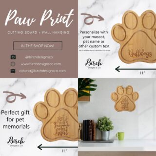 Paw Print Pet Cutting Board + Wall Hanging 🐾🐾

💵 $40.00
📏 Approximately 11 x 10 x .62" 
🇺🇸 Ships from Iowa
👩🏽‍💻 https://etsy.me/3txRQBJ

•
•
 
#dog #pets #dogsofinstagram #petsofinstagram #dog #cats #instadog #doglover #catsofinstagram #dogoftheday #doglovers #petlovers #bulldog #godawgs #greyhound #cougar #bobcats #petmemorial #raindowbridge #charcuterieboard #charcuterie #smallbusiness #iowa #georgia #athensga #athens