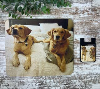 My favorite orders include adorable puppy pictures 😍🐶 

Who needs their fur baby on a mousepad or phone card caddy?! 🙋🏽‍♀️